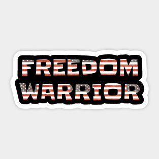 Freedom Warrior, Anti Woke, Counter Culture, 4th July Party Sticker